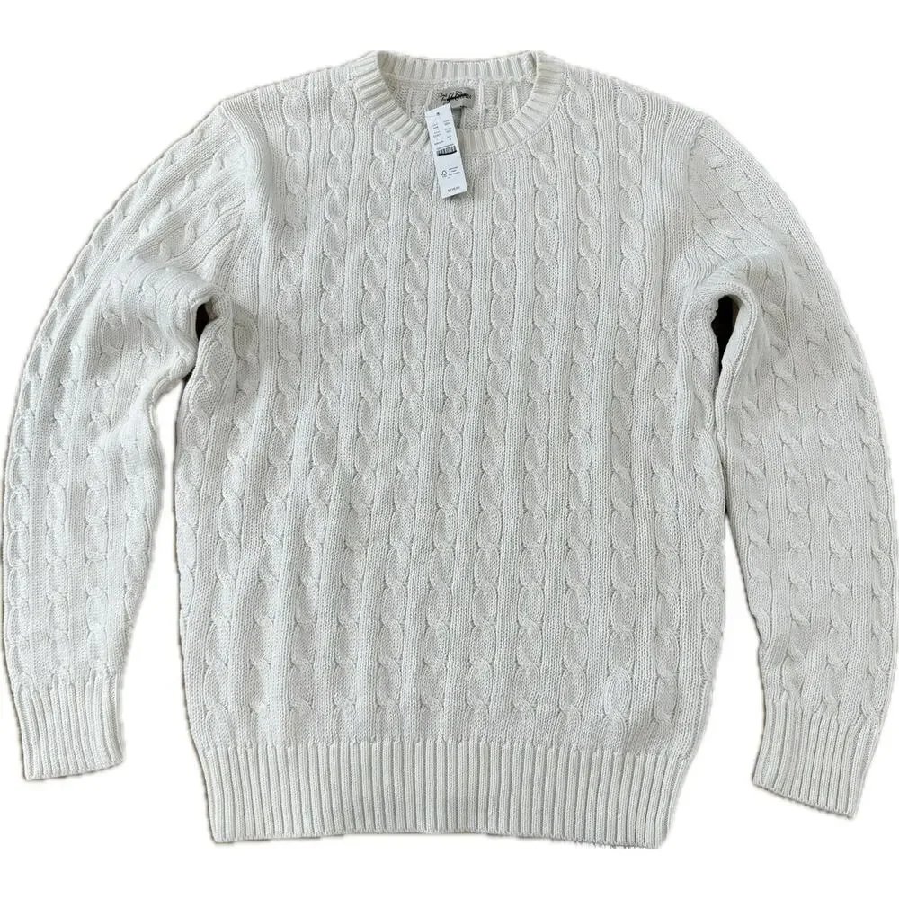 J.Crew Mens Heritage cotton cable-knit sweater S